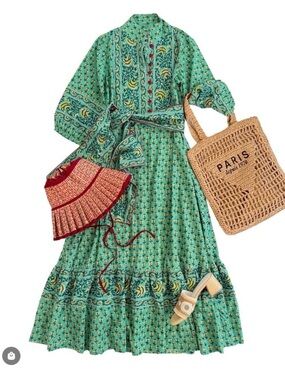Boho Printed Maxi Dress by Fox and Hen